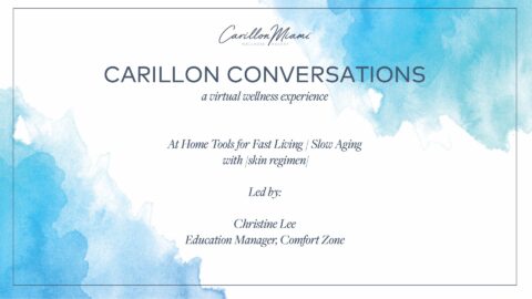 blue watercolor graphic for cover page introducing skincare tutorial presentation