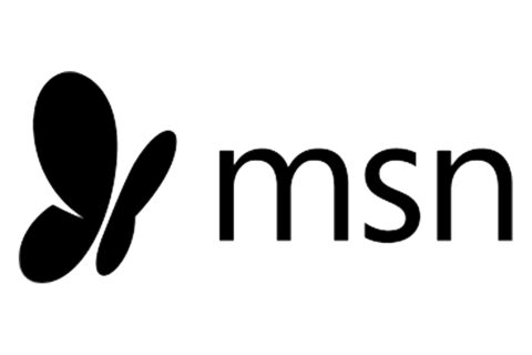 msn logo in black