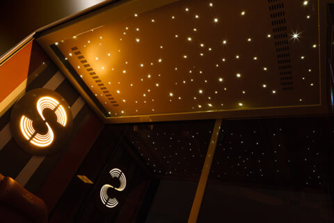 Mindspa interior with starlight ceiling