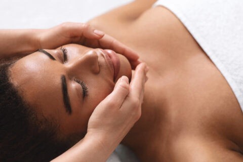 Woman receiving a massage